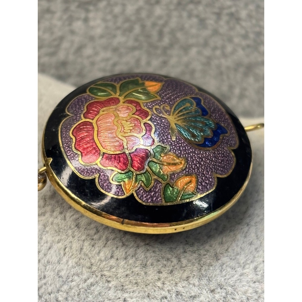 #22. Vintage Cloisonné Pendant - Picture 4 of 5